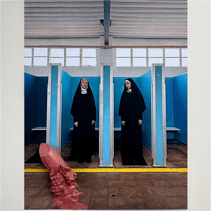 Julia Masli & Paulina Lenoir in Former Gentlemen’s Locker Room